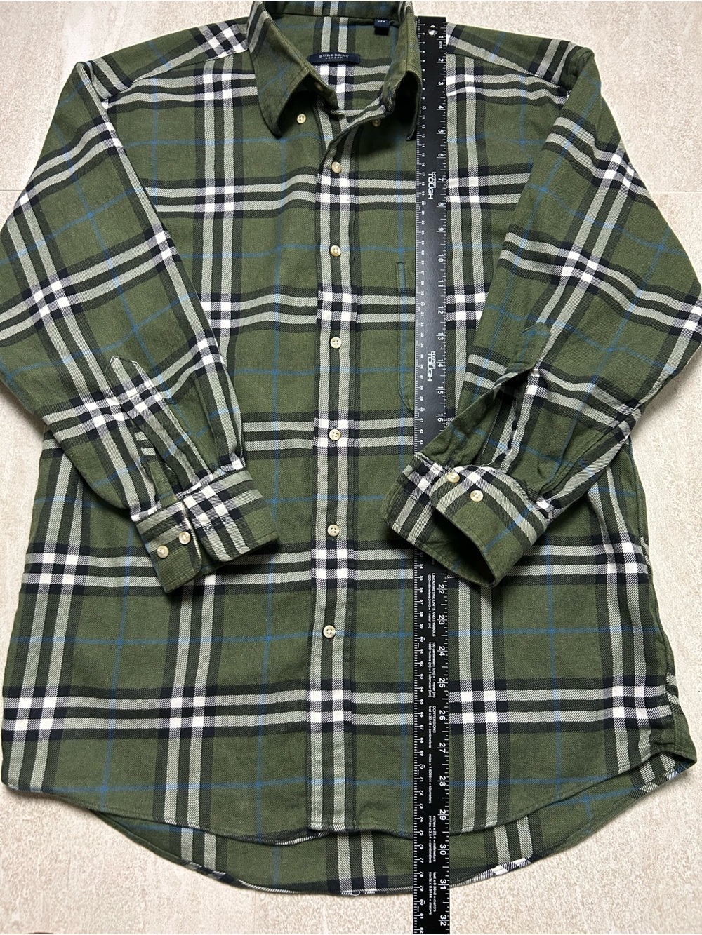 BURBERRY NOVA CHECK FLANNEL PLAID BUTTON DOWN SIZE MEDIUM - Picture 14 of 14